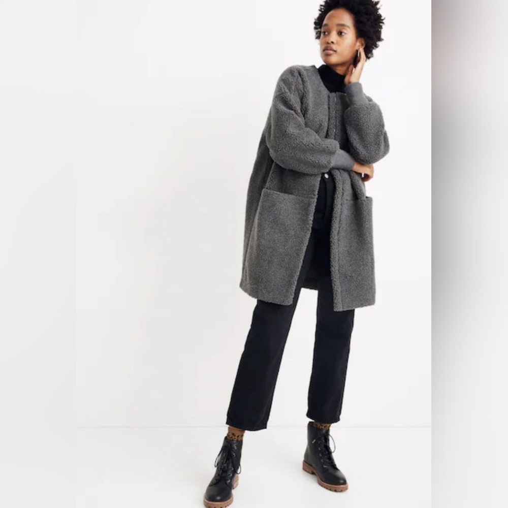 Madewell Bonded Sherpa Cocoon Coat